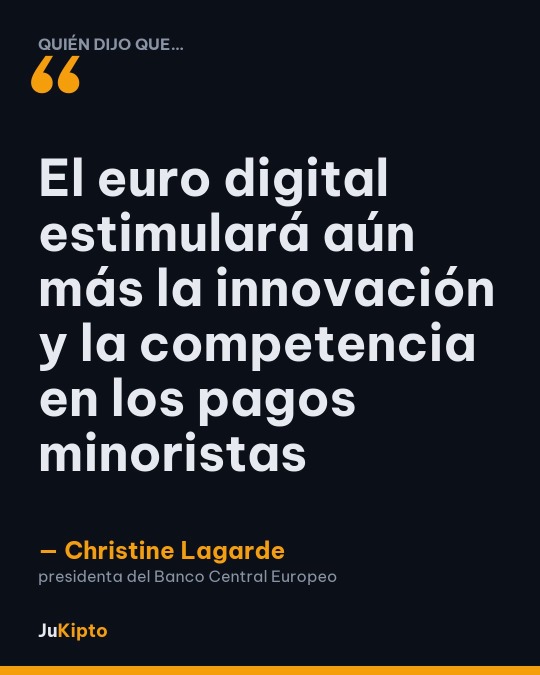 «El euro digital estimulará aún más la innovación y la competencia en los pagos minoristas» — Christine Lagarde