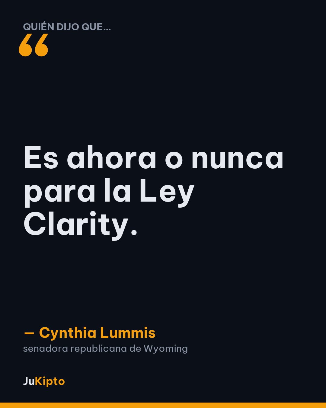 «Es ahora o nunca para la Ley Clarity.» — Cynthia Lummis
