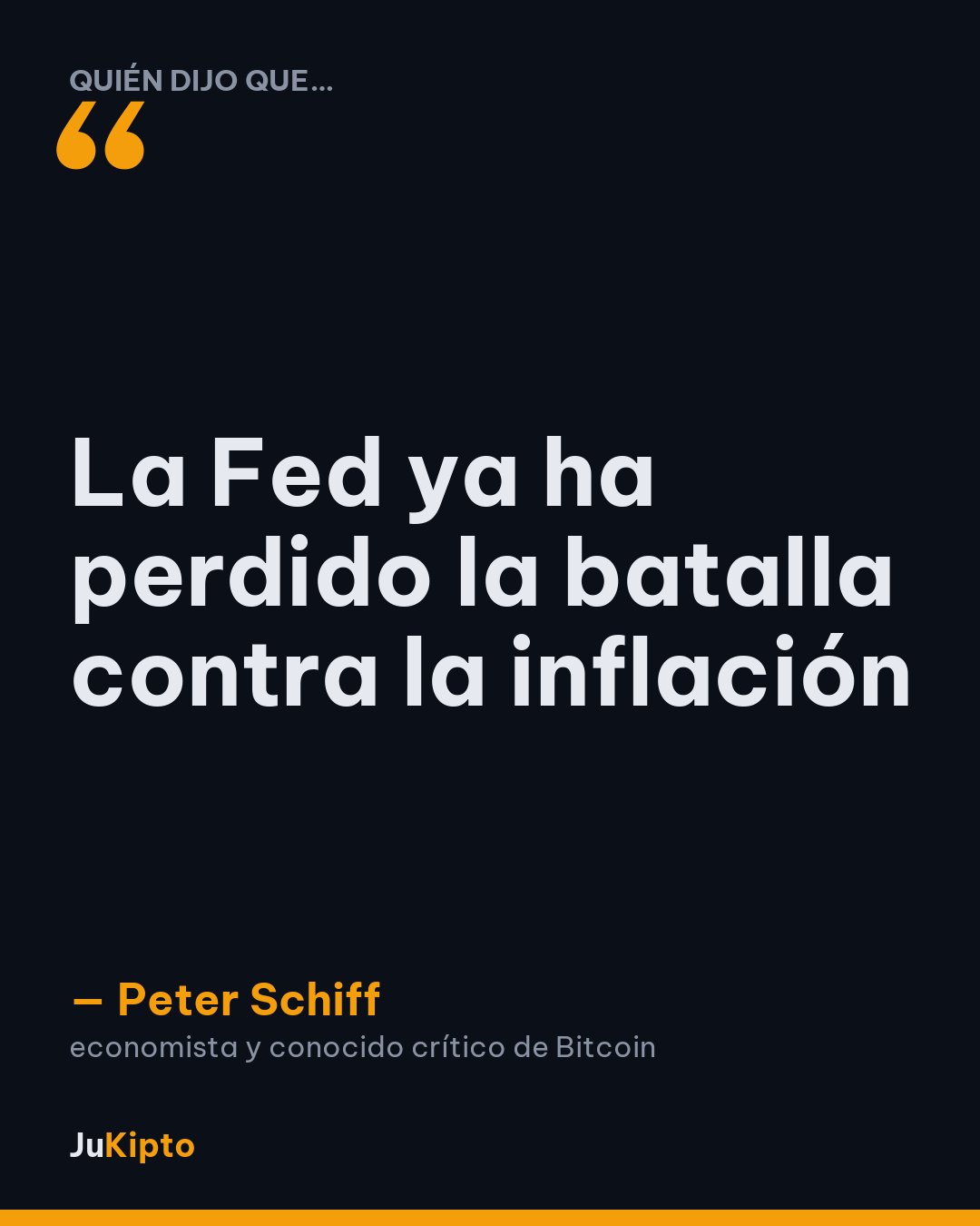 «La Fed ya ha perdido la batalla contra la inflación» — Peter Schiff
