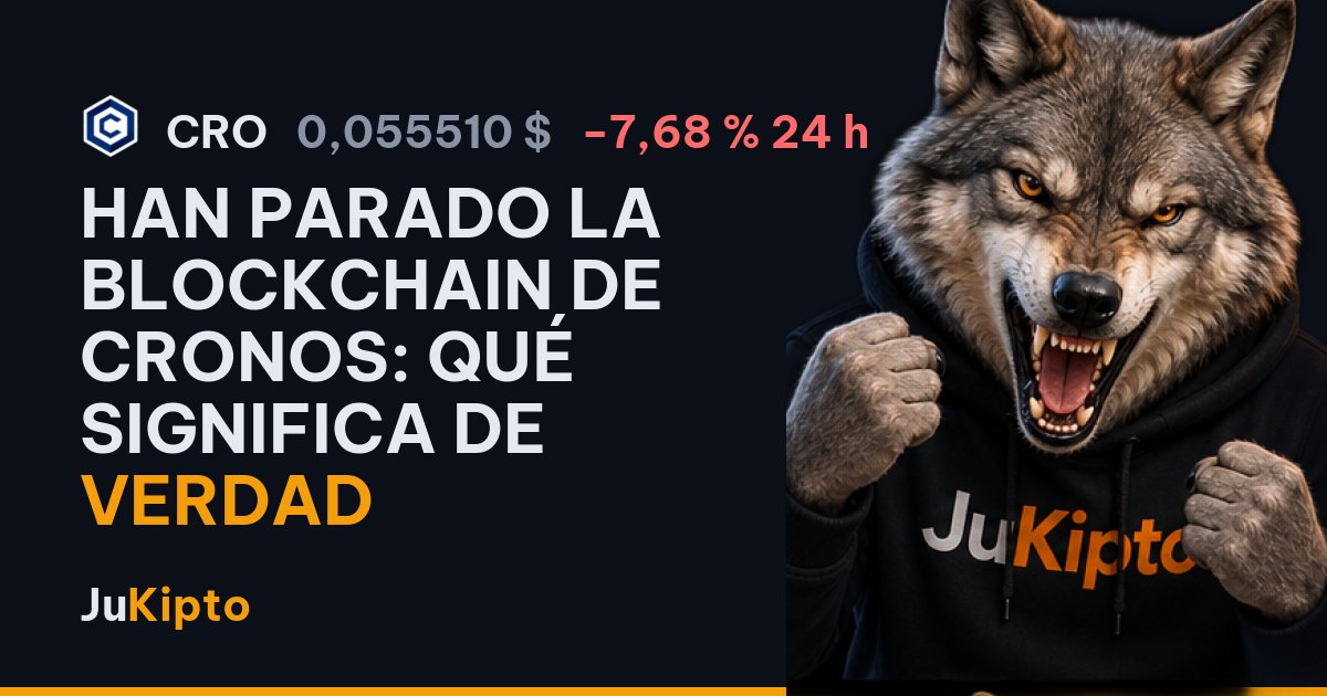 Han parado la blockchain de Cronos: qué significa de verdad
