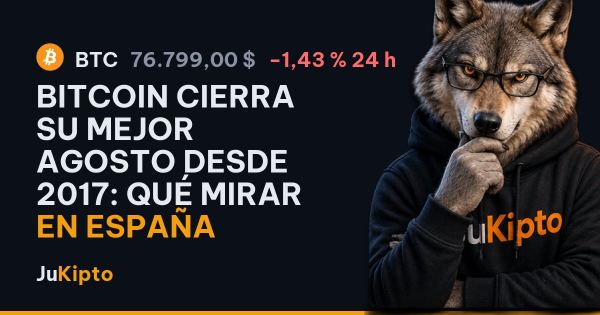 Bitcoin cierra su mejor agosto desde 2017: qué mirar en España