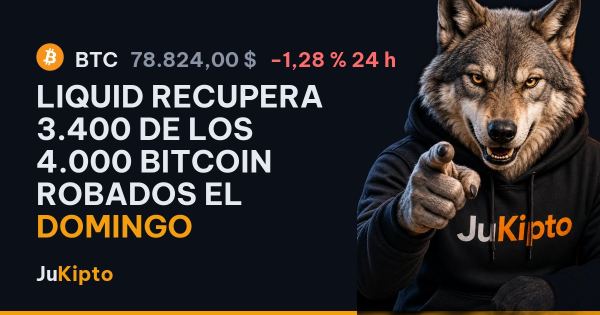 Liquid recupera 3.400 de los 4.000 bitcoin robados el domingo