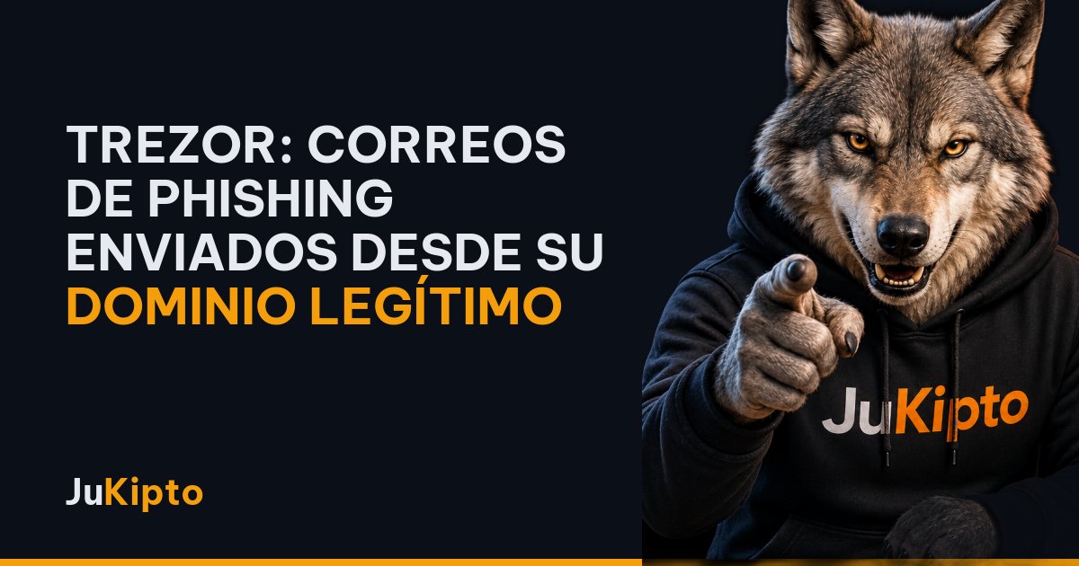 Trezor: correos de phishing enviados desde su dominio legítimo