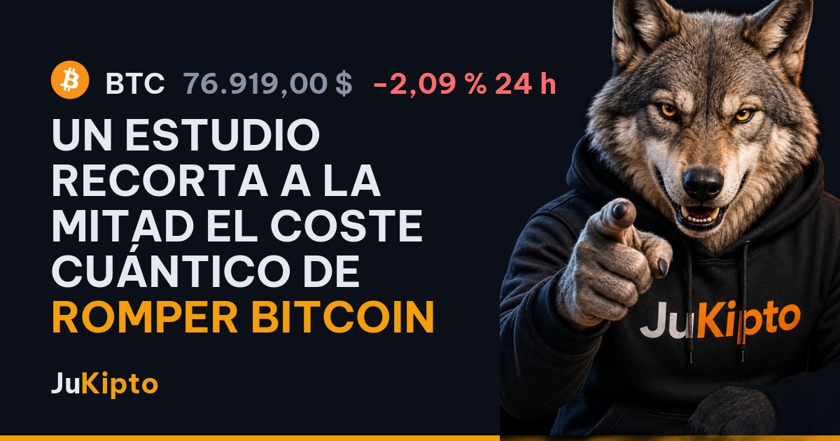 Un estudio recorta a la mitad el coste cuántico de romper Bitcoin