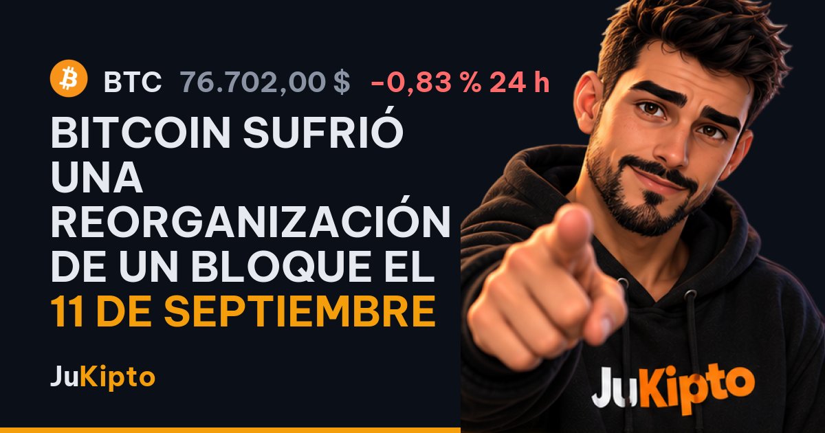 Bitcoin sufrió una reorganización de un bloque el 11 de septiembre