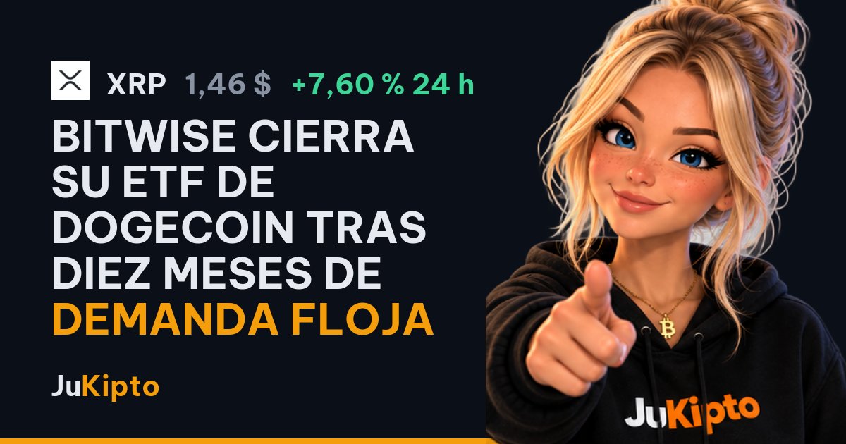 Bitwise cierra su ETF de Dogecoin tras diez meses de demanda floja
