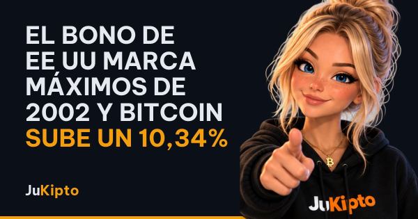 El bono de EE UU marca máximos de 2002 y bitcoin sube un 10,34%