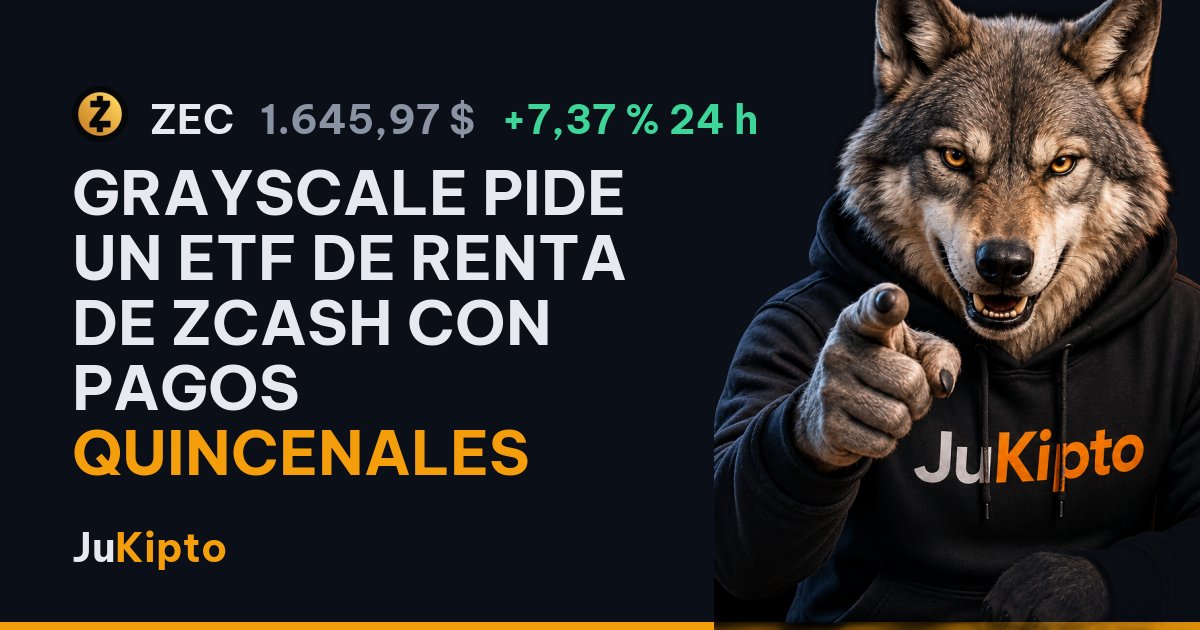 Grayscale pide un ETF de renta de Zcash con pagos quincenales