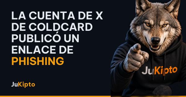 Portada de la noticia La cuenta de X de Coldcard publicó un enlace de phishing