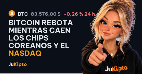 Bitcoin rebota mientras caen los chips coreanos y el Nasdaq