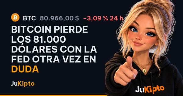 Bitcoin pierde los 81.000 dólares con la Fed otra vez en duda