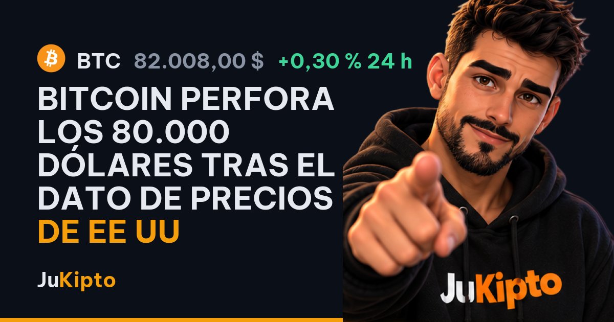 Bitcoin perfora los 80.000 dólares tras el dato de precios de EE UU