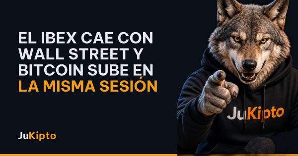 El Ibex cae con Wall Street y bitcoin sube en la misma sesión