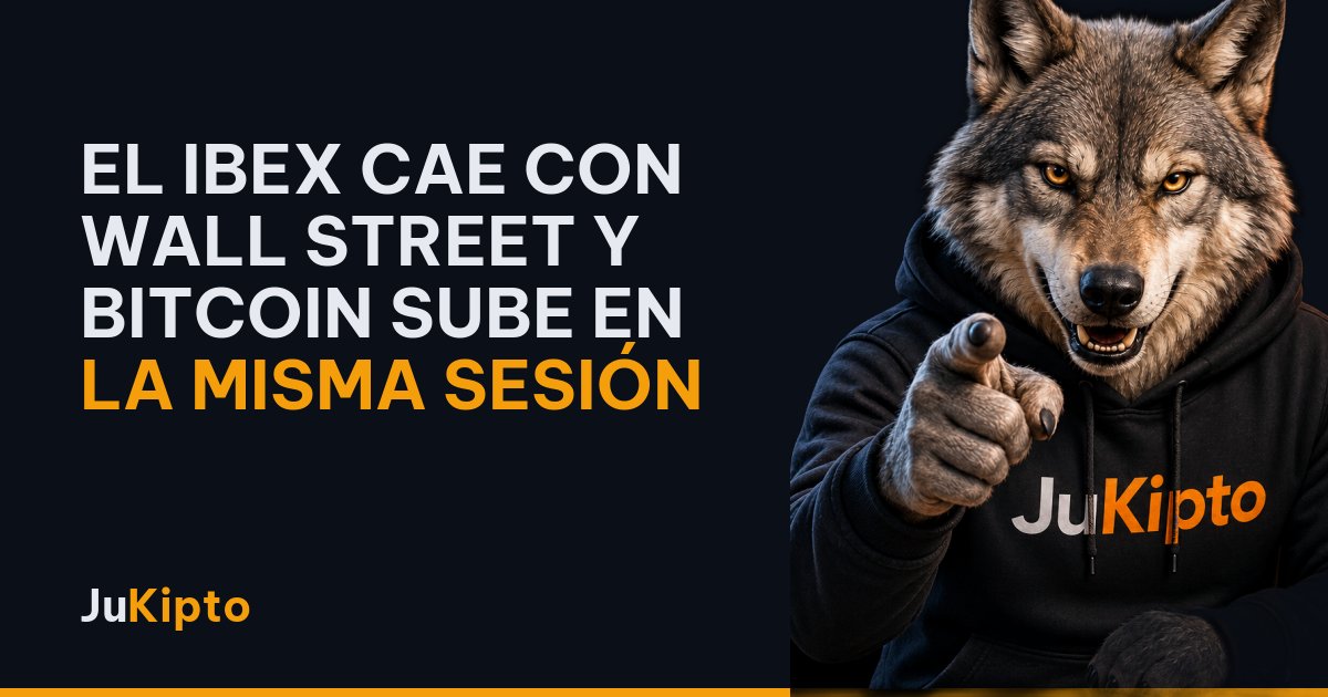 El Ibex cae con Wall Street y bitcoin sube en la misma sesión