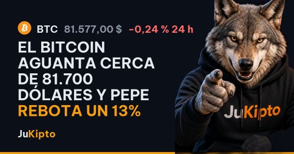 El bitcoin aguanta cerca de 81.700 dólares y pepe rebota un 13%