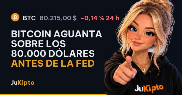 Bitcoin aguanta sobre los 80.000 dólares antes de la Fed
